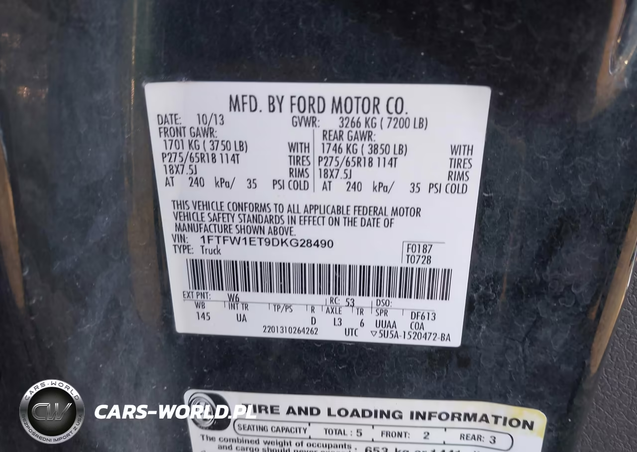 2013 Ford F-150 Xlt VIN:1FTFW1ET9DKG28490 - 9
