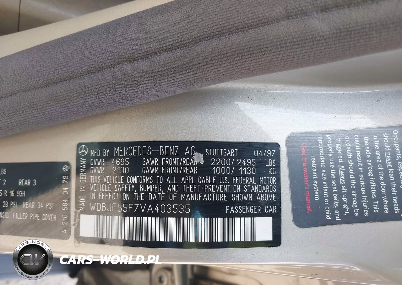1997 Mercedes-Benz E 320 VIN:WDBJF55F7VA403535 - 9
