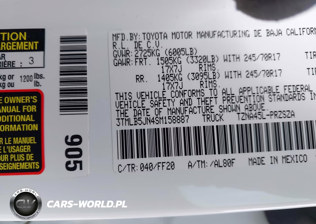 2025 Toyota Tacoma Sr5 VIN:3TMLB5JN4SM158887 - 9