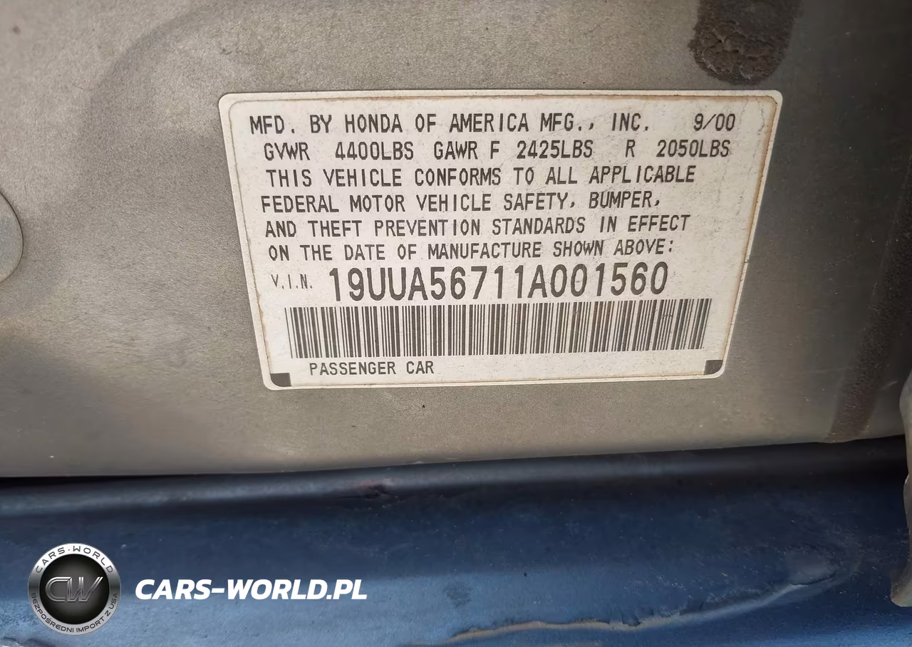 2001 Acura Tl 3.2 VIN:19UUA56711A001560 - 9