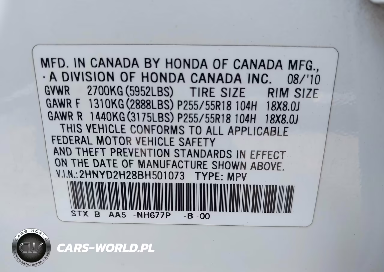 2011 Acura Mdx VIN:2HNYD2H28BH501073 - 9