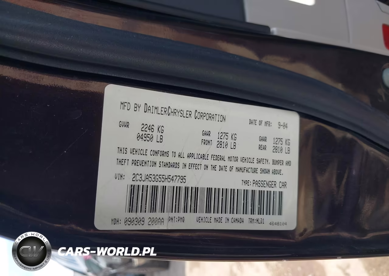 2005 Chrysler 300 Touring VIN:2C3JA53G55H547795 - 9