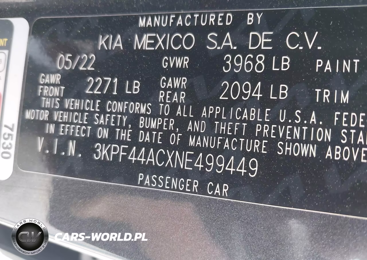 2022 Kia Forte Gt VIN:3KPF44ACXNE499449 - 9