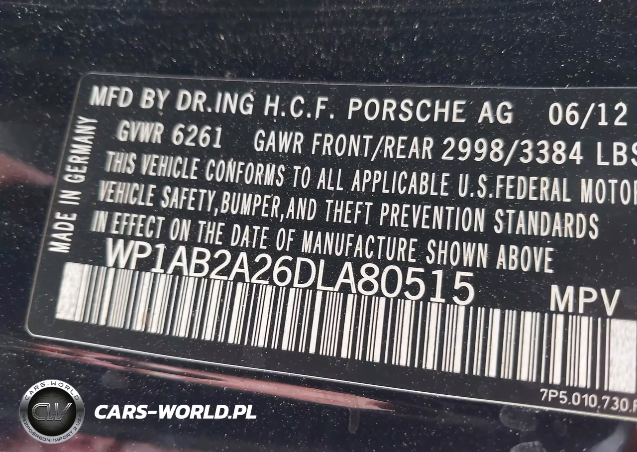 2013 Porsche Cayenne S VIN:WP1AB2A26DLA80515 - 9