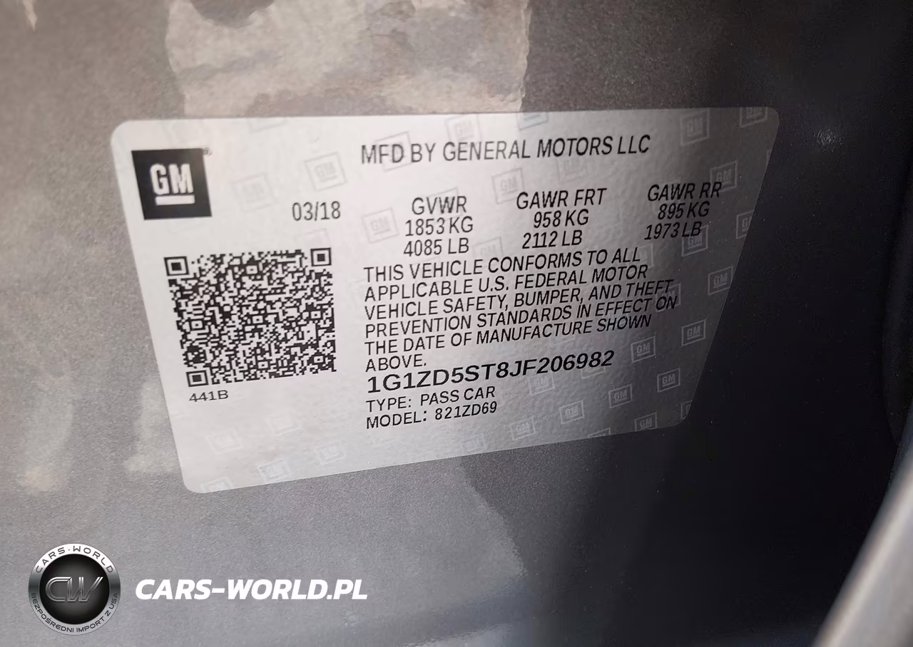 2018 Chevrolet Malibu Lt VIN:1G1ZD5ST8JF206982 - 9