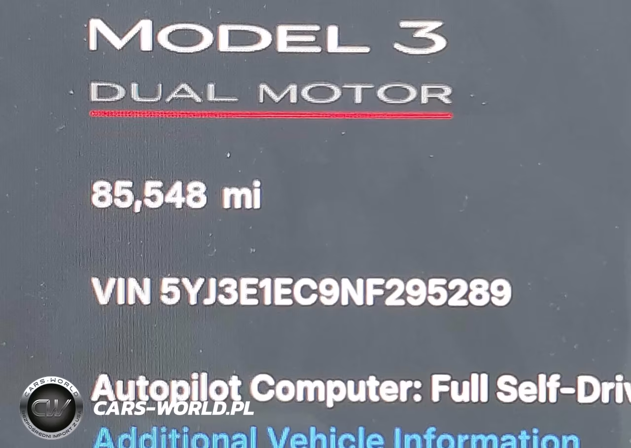 2022 Tesla Model 3 Performance Dual Motor All-Wheel Drive VIN:5YJ3E1EC9NF295289 - 15