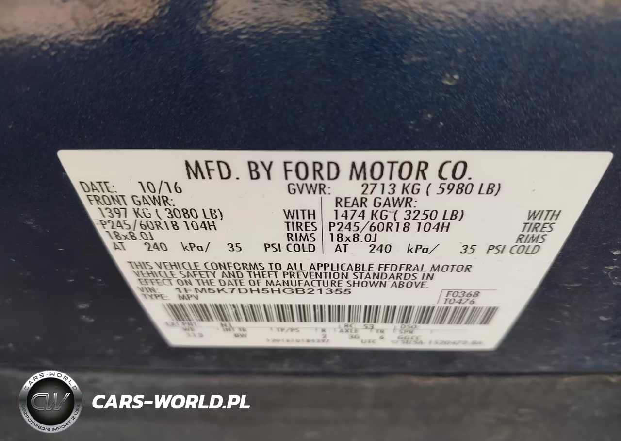2017 Ford Explorer Xlt VIN:1FM5K7DH5HGB21355 - 9