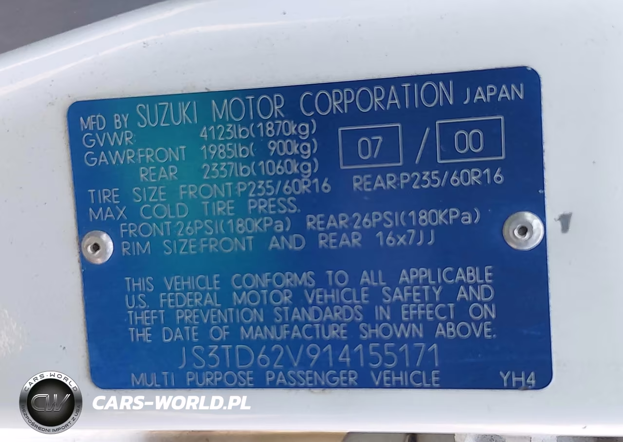 2001 Suzuki Grand Vitara Jlx-Jlx+-Limited VIN:JS3TD62V914155171 - 9