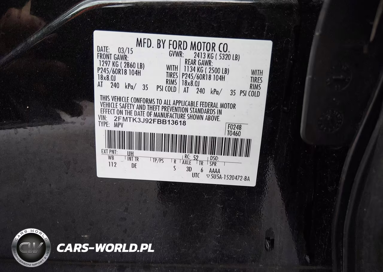 2015 Ford Edge Sel VIN:2FMTK3J92FBB13618 - 9