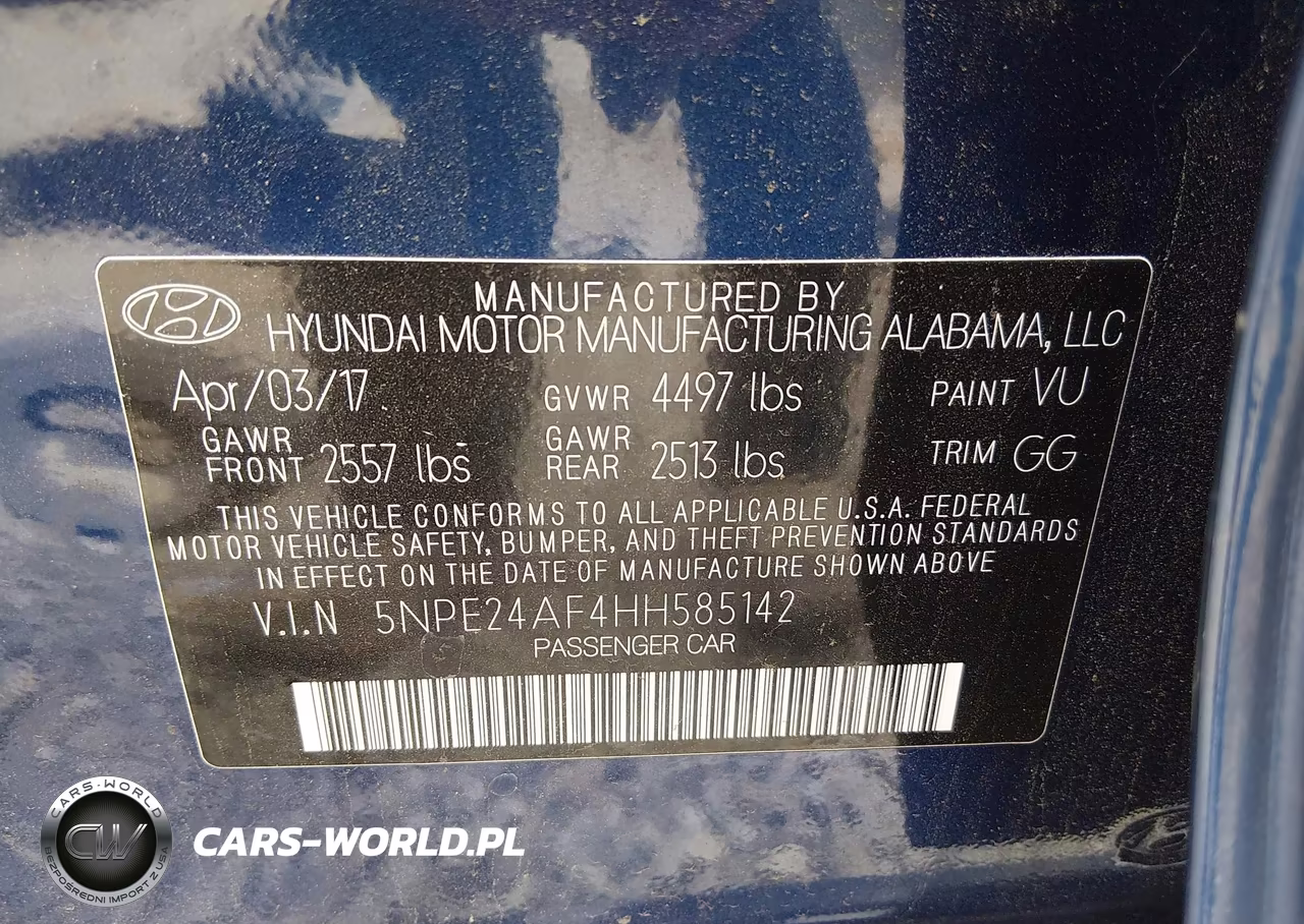 2017 Hyundai Sonata Se VIN:5NPE24AF4HH585142 - 9