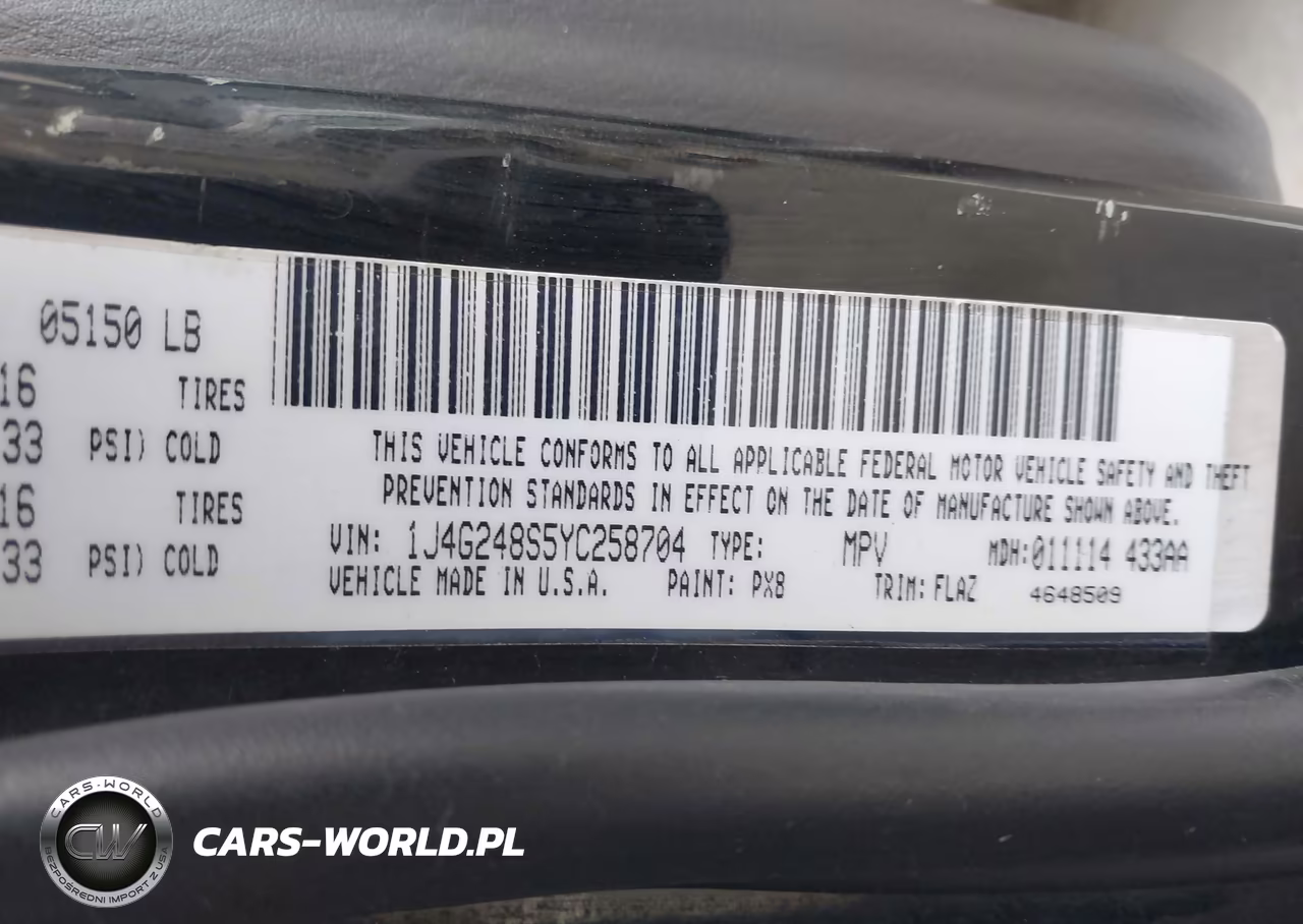 2000 Jeep Grand Cherokee Laredo VIN:1J4G248S5YC258704 - 9