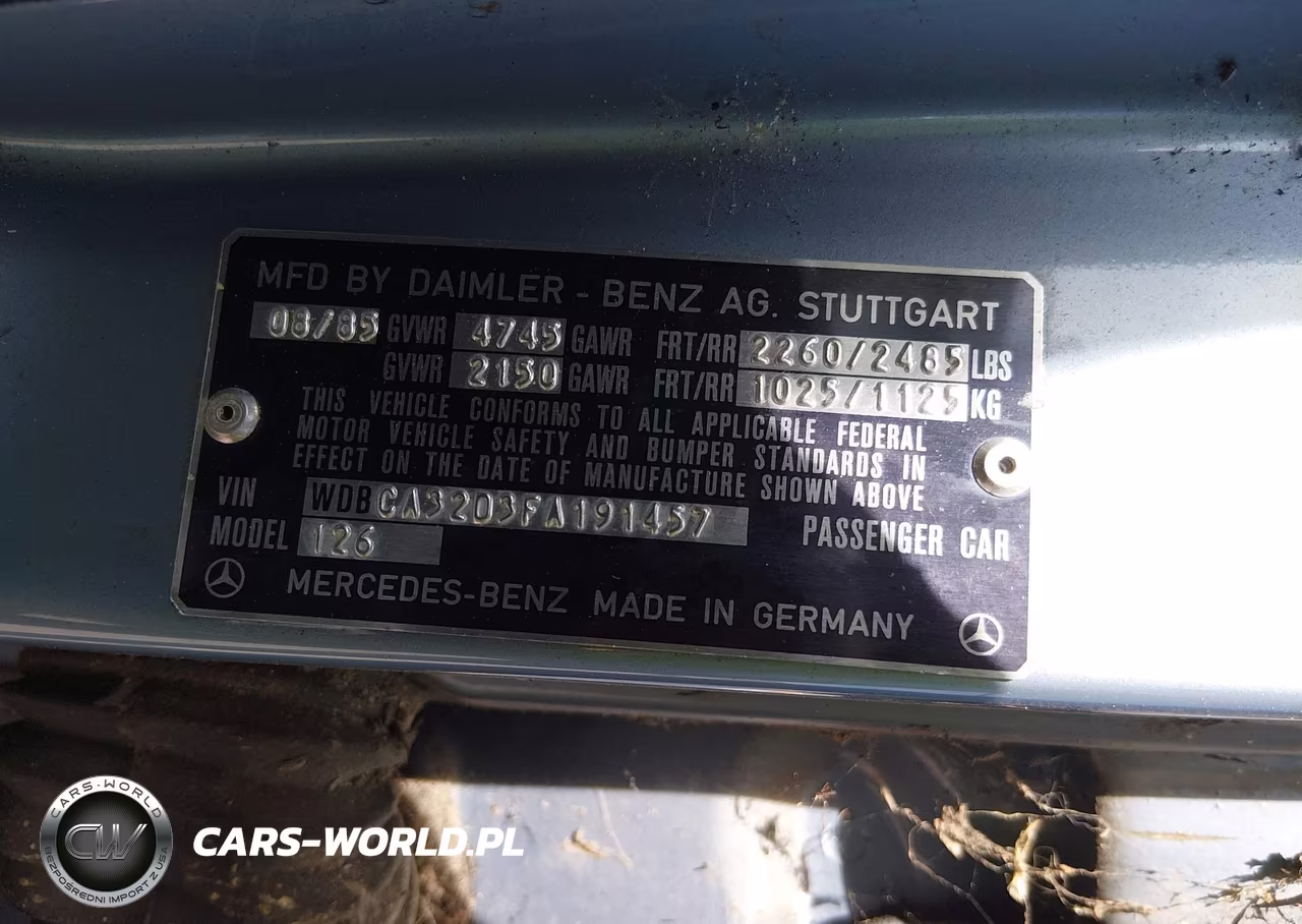1985 Mercedes-Benz 380 Se VIN:WDBCA32D3FA191457 - 9