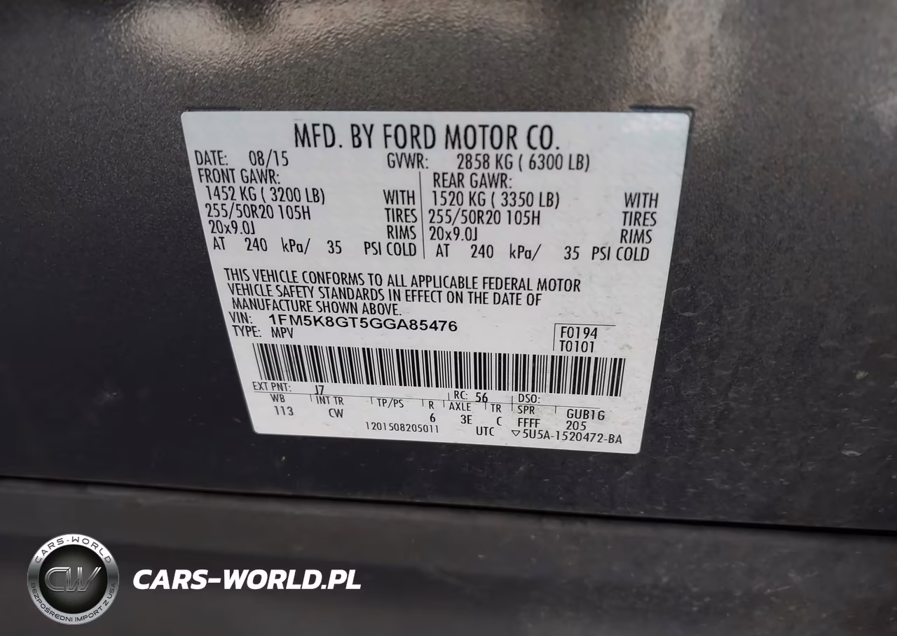 2016 Ford Explorer Sport VIN:1FM5K8GT5GGA85476 - 9