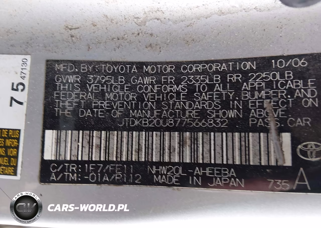 2007 Toyota Prius VIN:JTDKB20U877566832 - 9