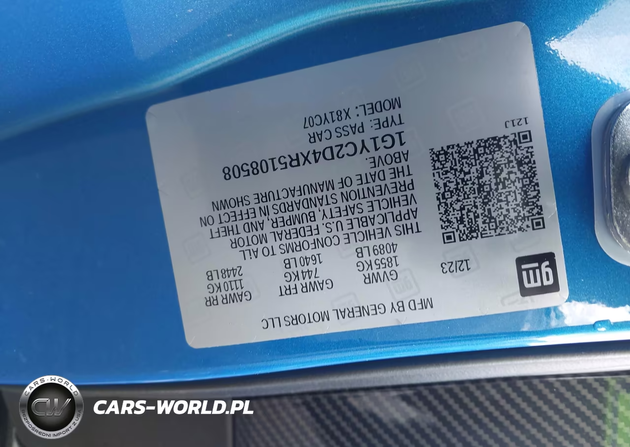 2024 Chevrolet Corvette Stingray Rwd 3Lt VIN:1G1YC2D4XR5108508 - 9