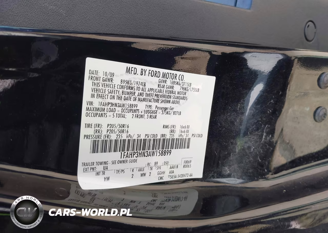2010 Ford Focus Sel VIN:1FAHP3HN3AW158899 - 9