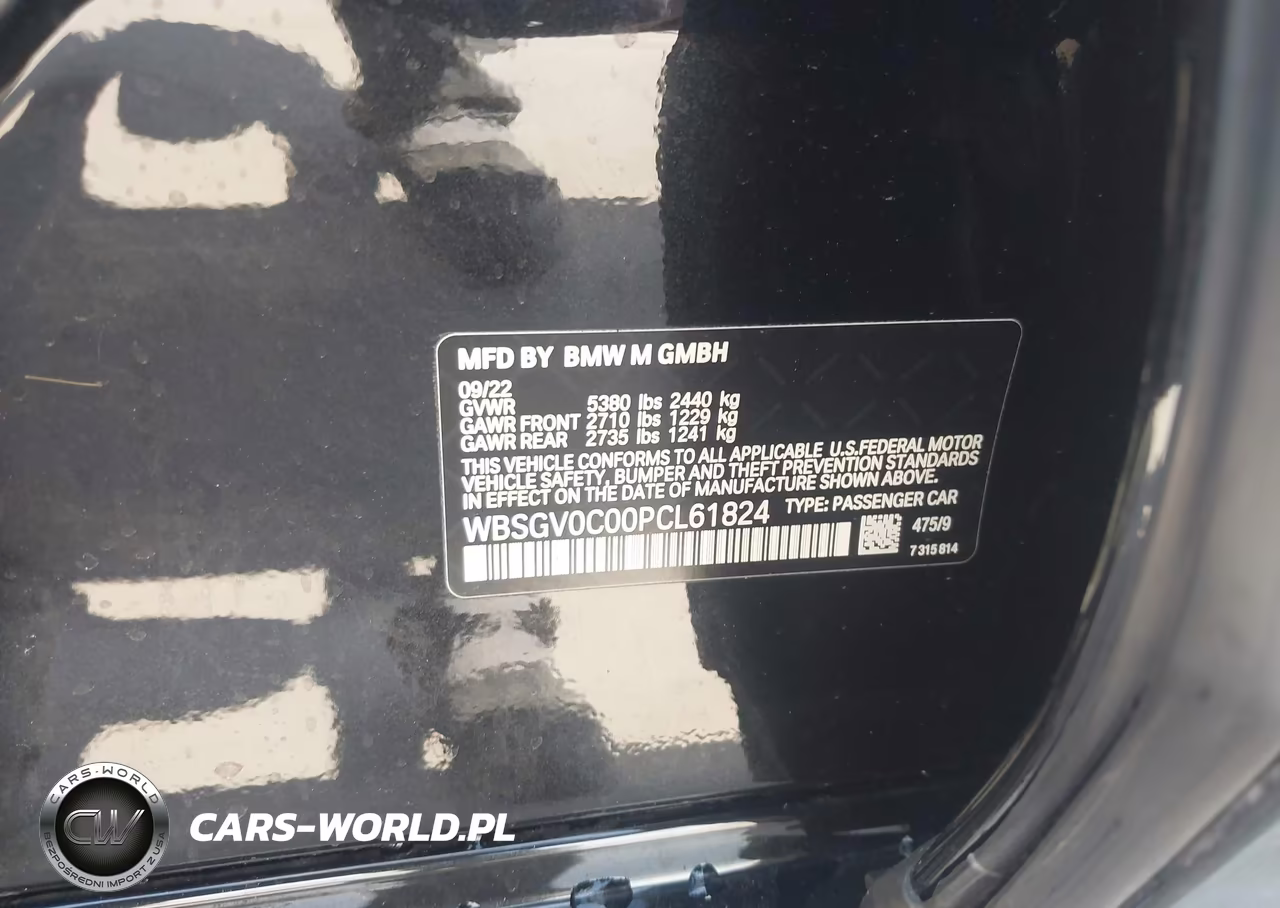 2023 BMW M8 Coupe VIN:WBSGV0C00PCL61824 - 9