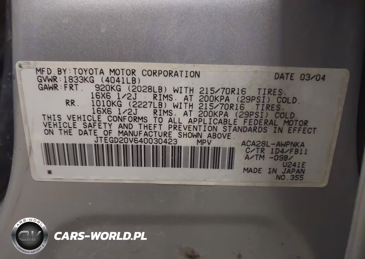 2004 Toyota Rav4 VIN:JTEGD20V640030423 - 9