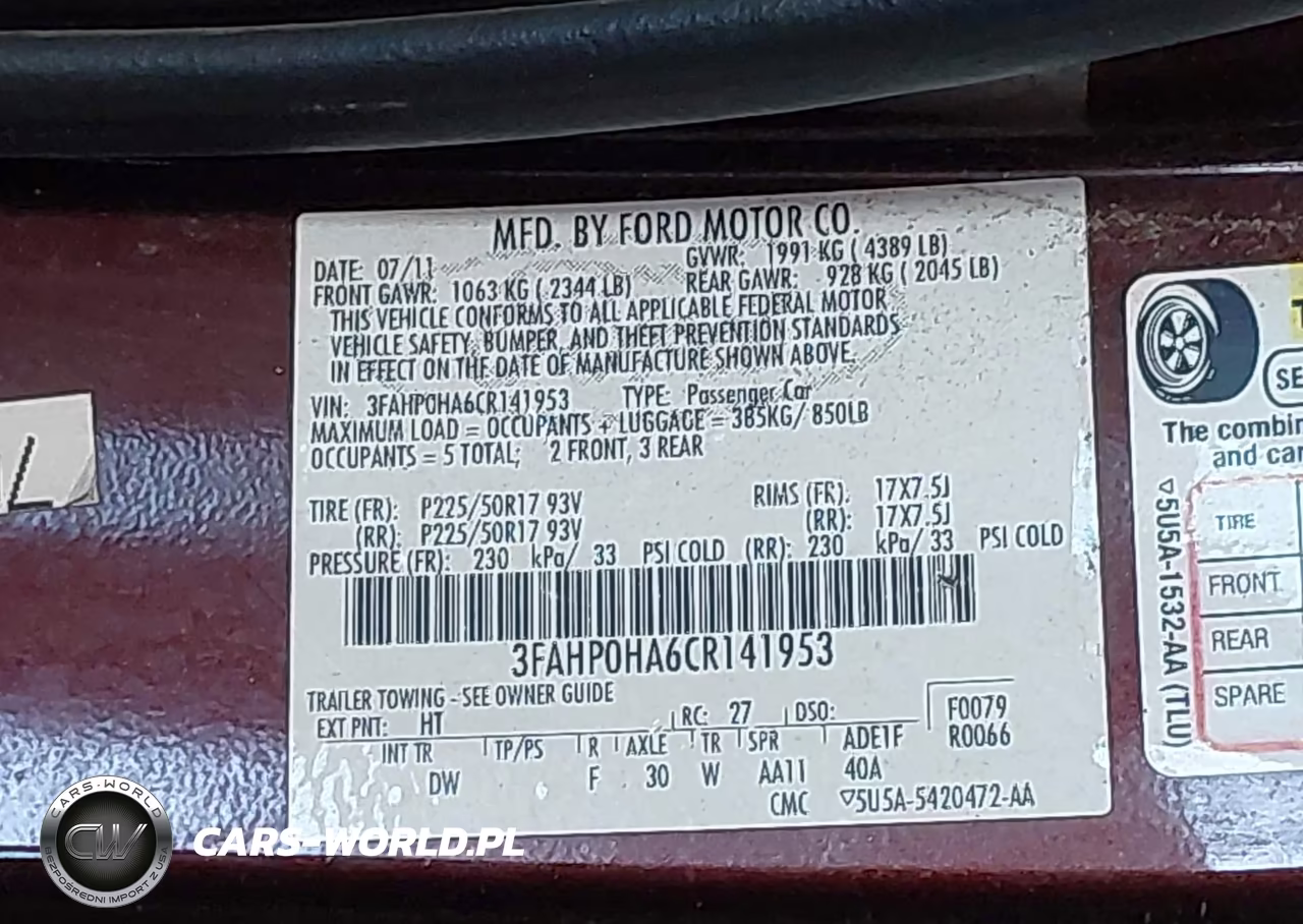 2012 Ford Fusion Se VIN:3FAHP0HA6CR141953 - 9
