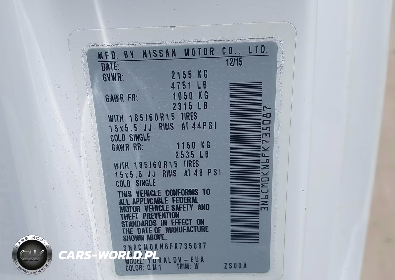 2015 Nissan Nv200 S-Sv VIN:3N6CM0KN6FK735087 - 9