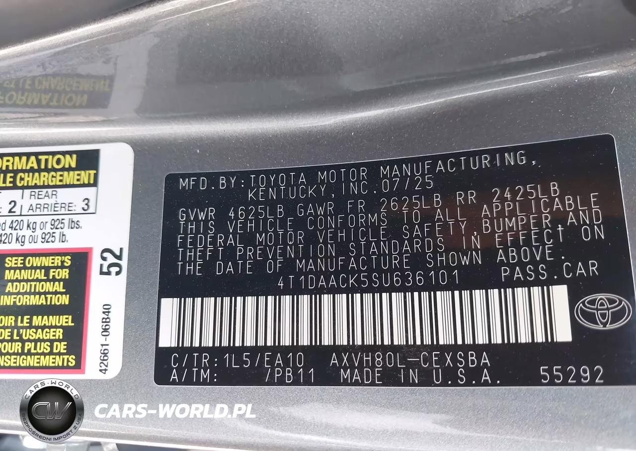 2025 Toyota Camry Se VIN:4T1DAACK5SU636101 - 9
