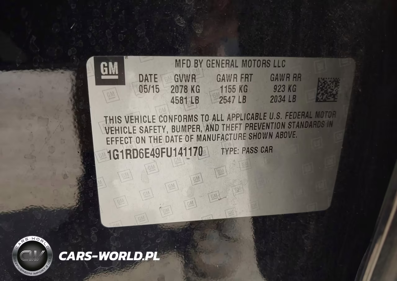 2015 Chevrolet Volt VIN:1G1RD6E49FU141170 - 9