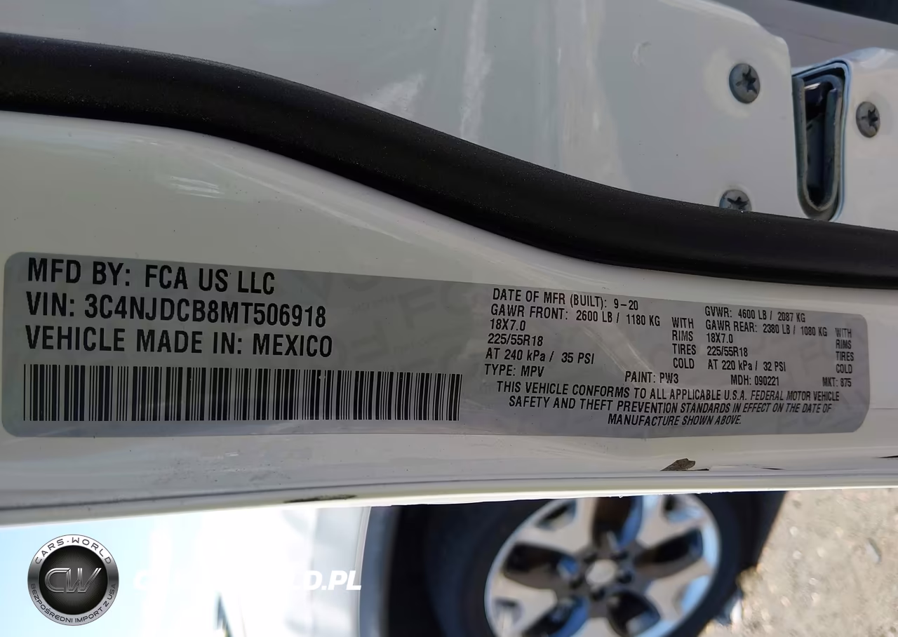 2021 Jeep Compass Limited 4X4 VIN:3C4NJDCB8MT506918 - 9
