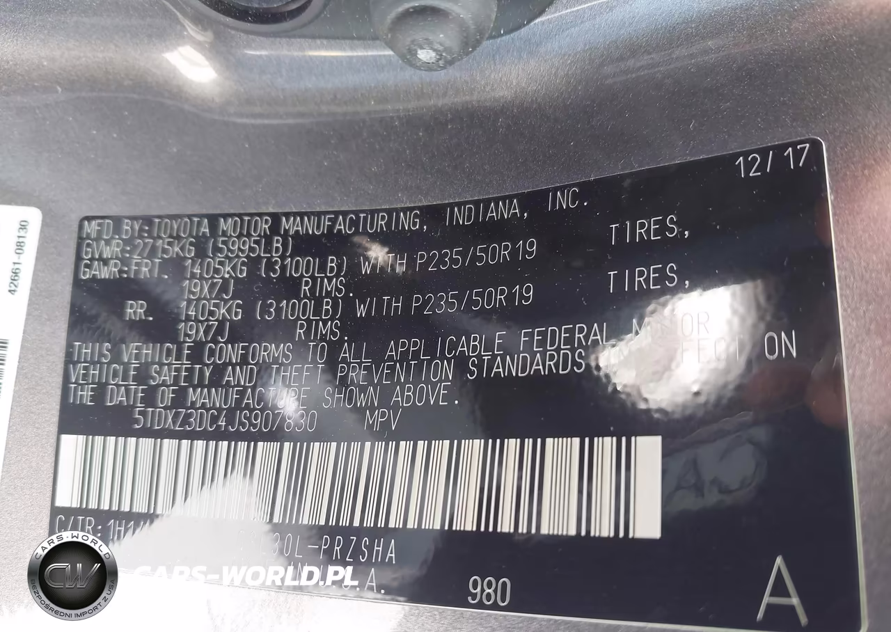 2018 Toyota Sienna Se 8 Passenger VIN:5TDXZ3DC4JS907830 - 9