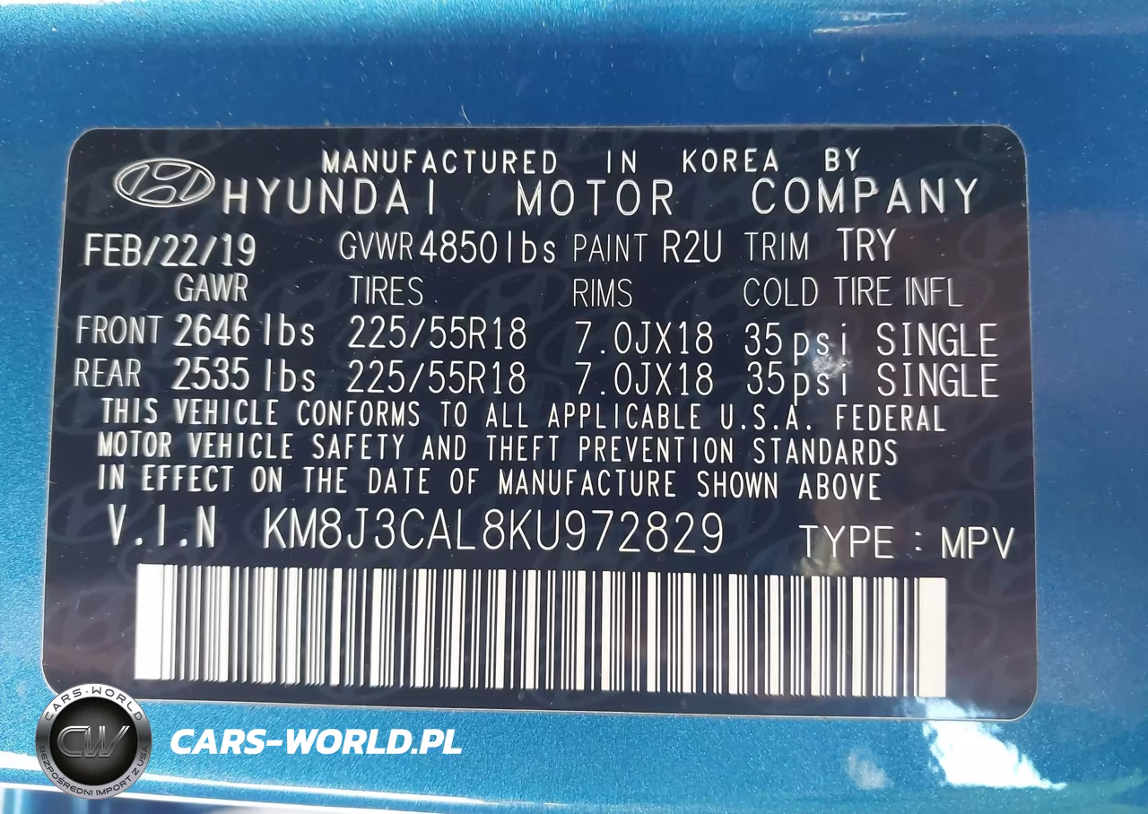 2019 Hyundai Tucson Limited VIN:KM8J3CAL8KU972829 - 9