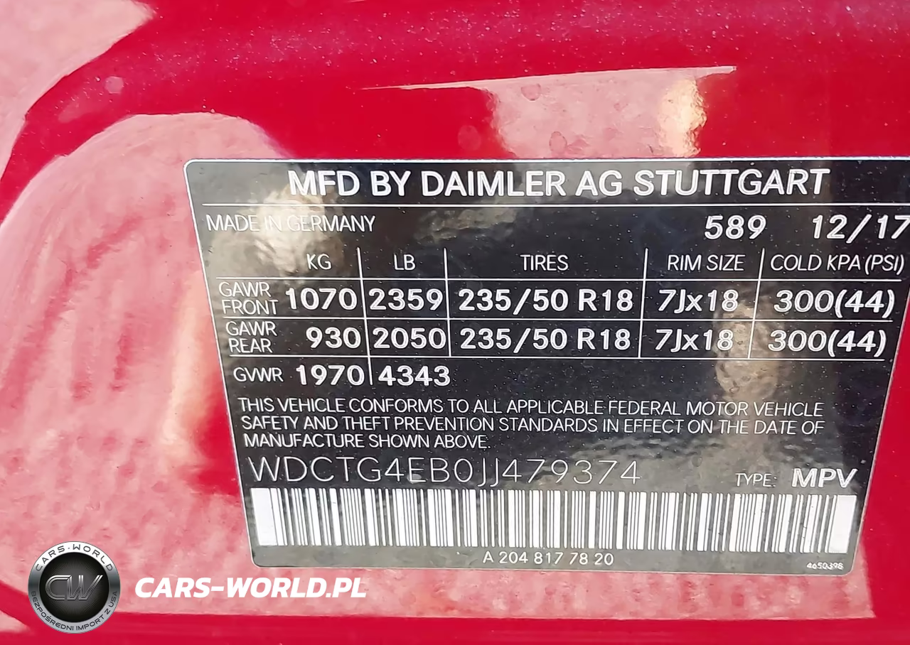 2018 Mercedes-Benz Gla 250 VIN:WDCTG4EB0JJ479374 - 9