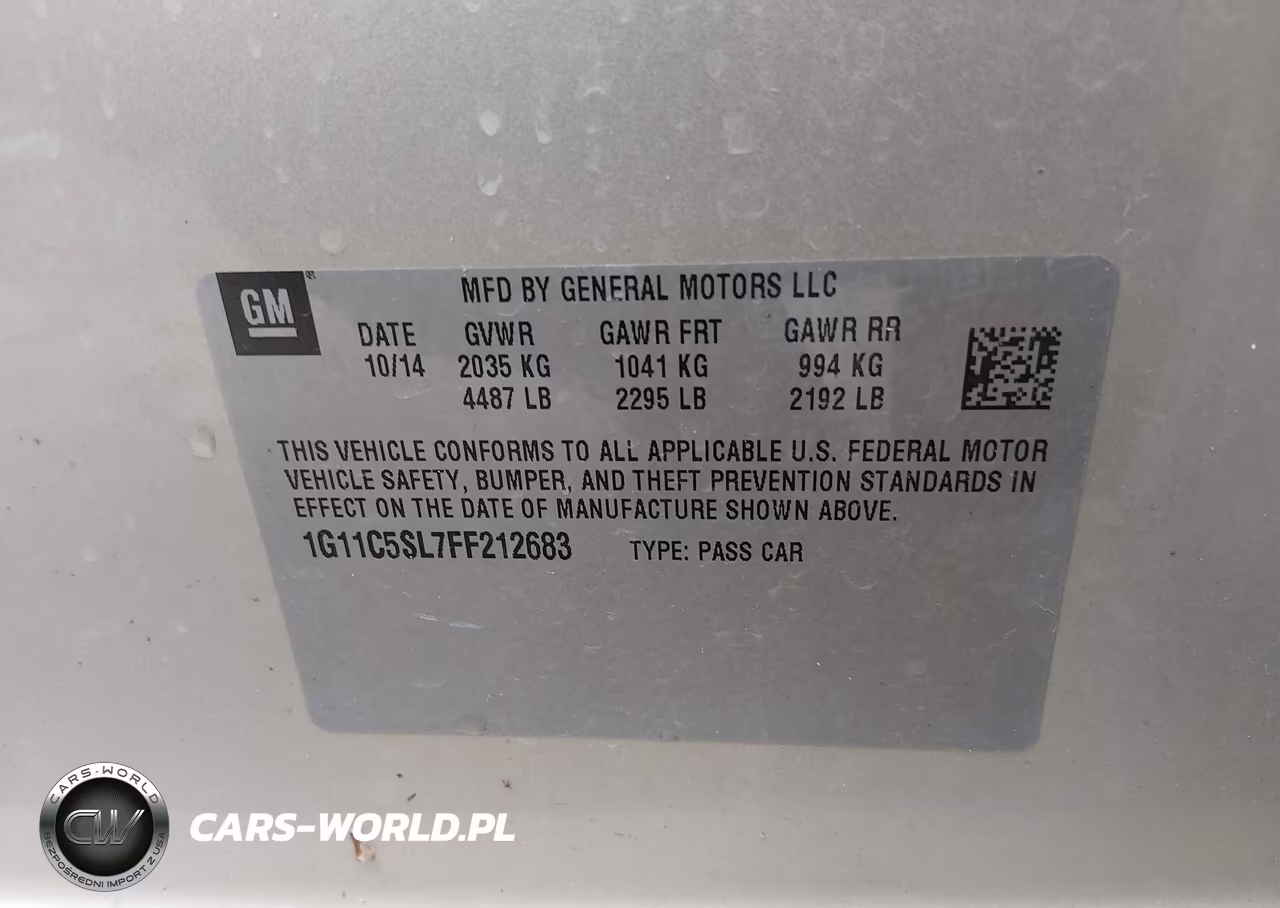 2015 Chevrolet Malibu 1Lt VIN:1G11C5SL7FF212683 - 9