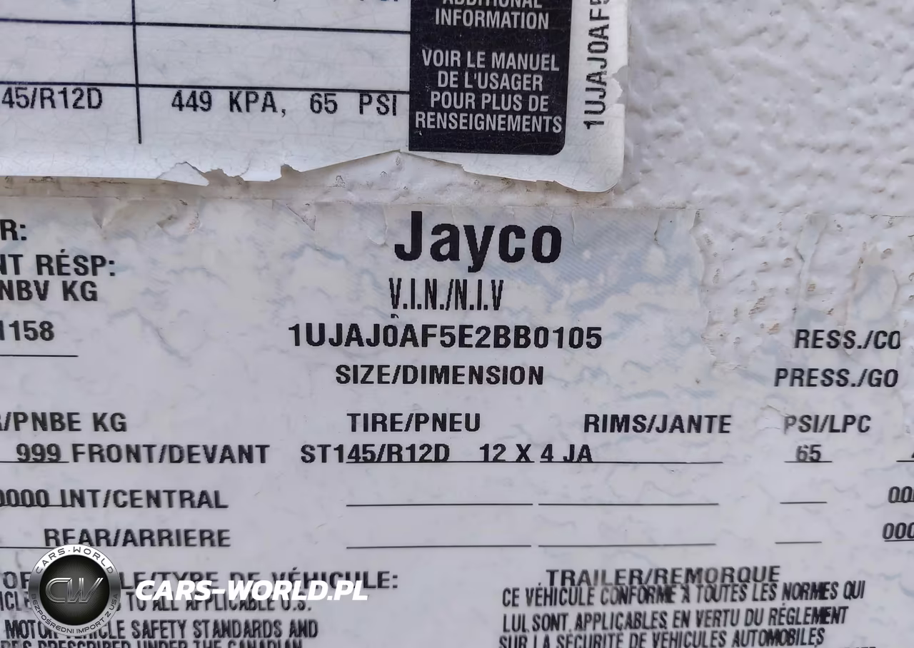 2014 Jayco Travel Trailer VIN:LOT-1-45019571 - 9