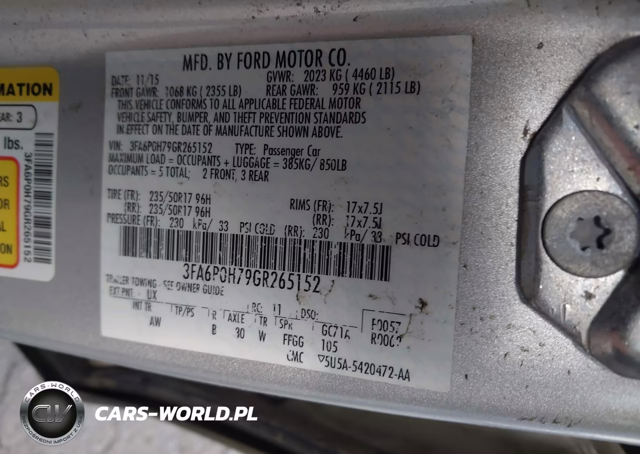 2016 Ford Fusion Se VIN:3FA6P0H79GR265152 - 9
