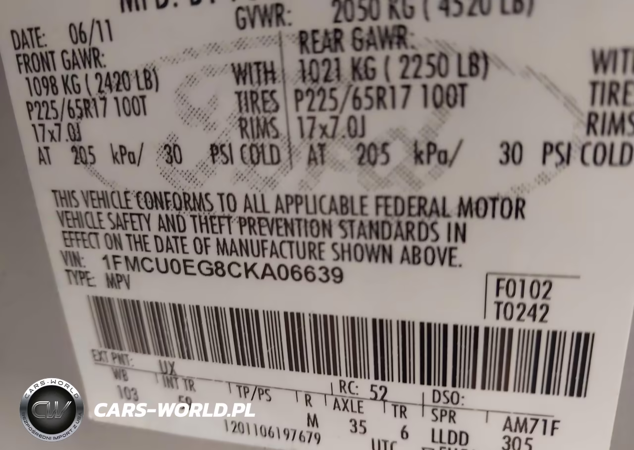 2012 Ford Escape Limited VIN:1FMCU0EG8CKA06639 - 9