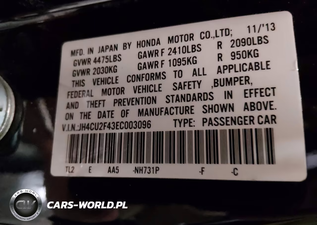 2014 Acura Tsx 2.4 VIN:JH4CU2F43EC003096 - 9