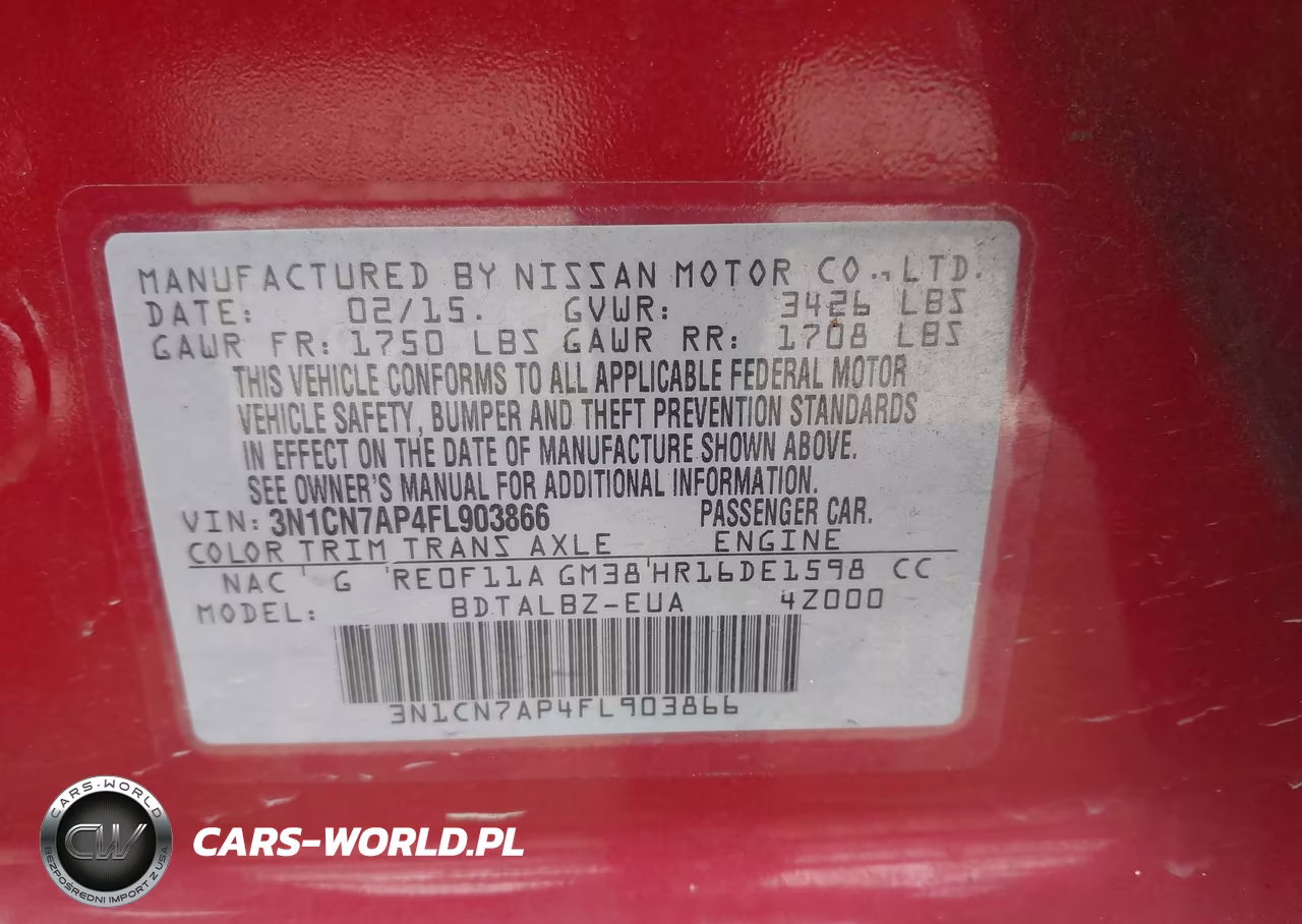 2015 Nissan Versa 1.6 Sv VIN:3N1CN7AP4FL903866 - 9