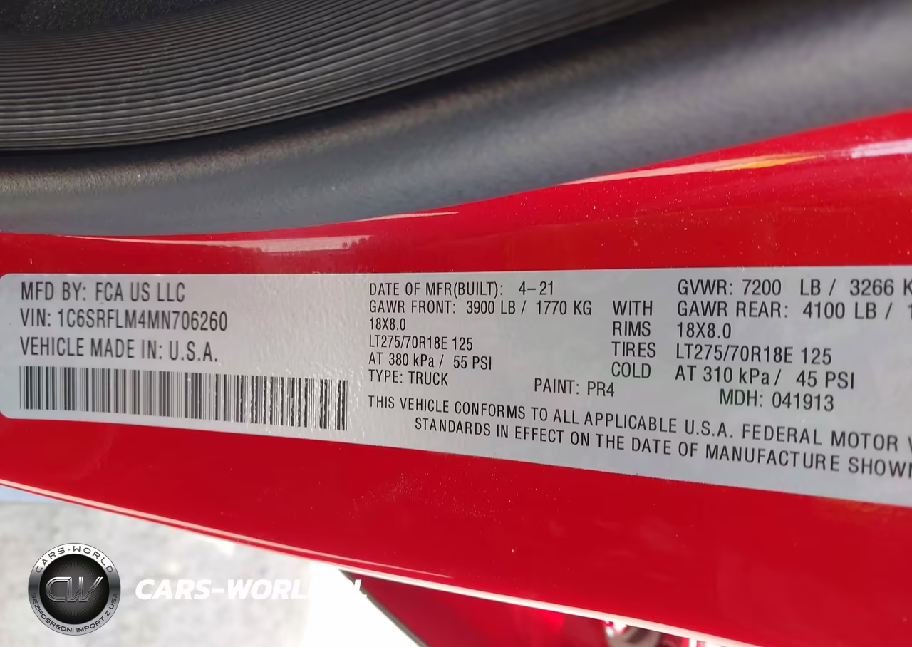 2021 Ram 1500 Rebel 4X4 5'7 Box VIN:1C6SRFLM4MN706260 - 9