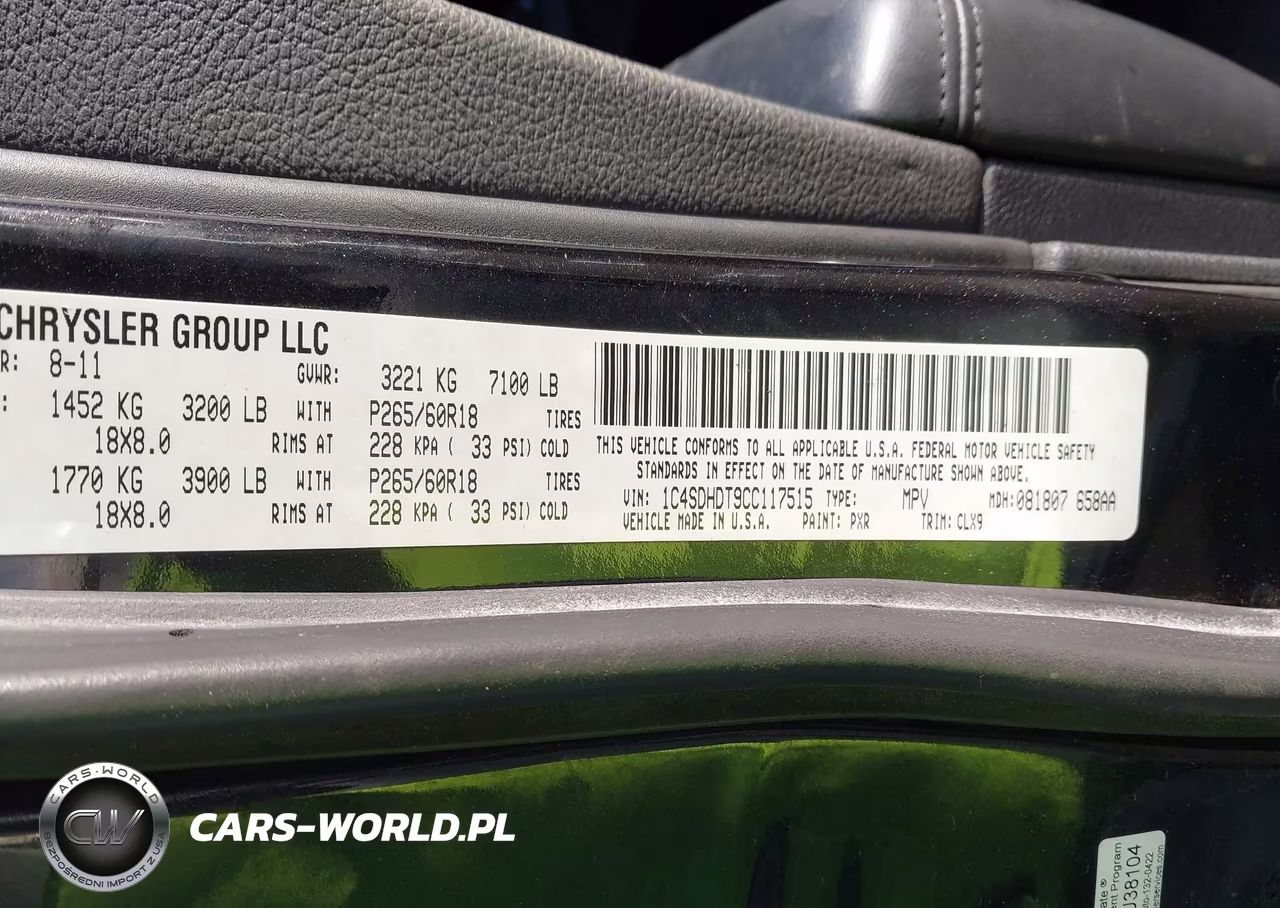 2012 Dodge Durango Crew VIN:1C4SDHDT9CC117515 - 9