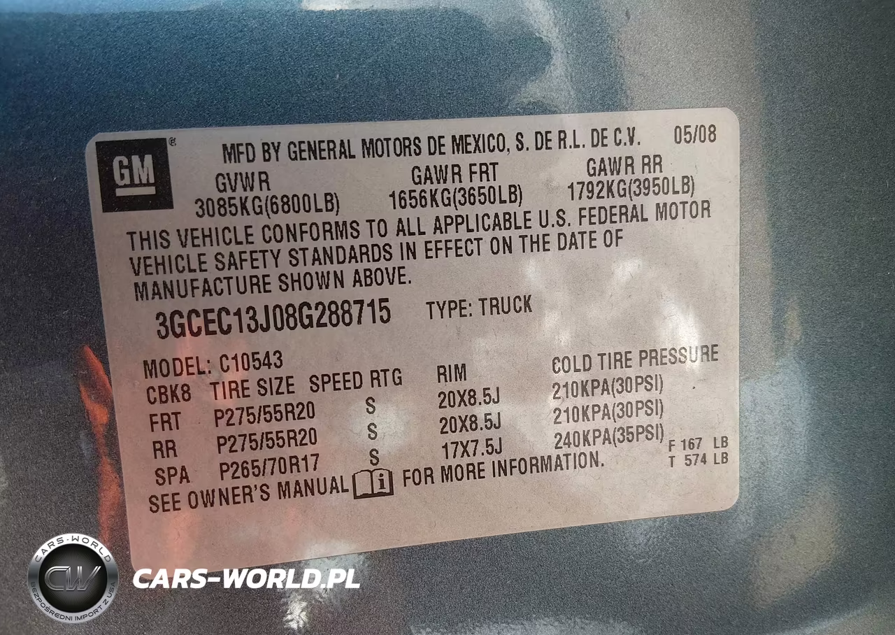 2008 Chevrolet Silverado 1500 Lt1 VIN:3GCEC13J08G288715 - 9