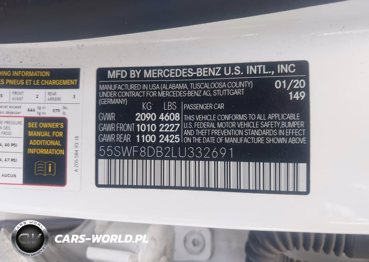 2020 Mercedes-Benz C 300 VIN:55SWF8DB2LU332691 - 9