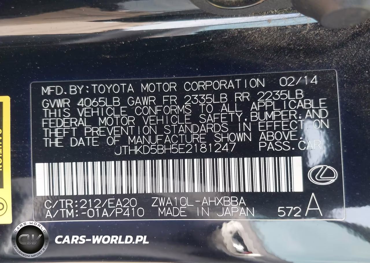 2014 Lexus Ct 200H VIN:JTHKD5BH5E2181247 - 9