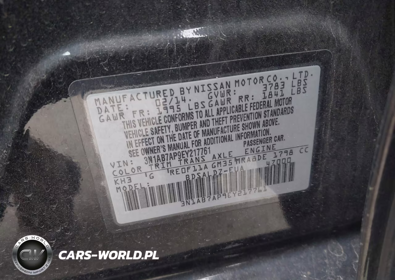 2014 Nissan Sentra Fe+ S-Fe+ Sv-S-Sl-Sr-Sv VIN:3N1AB7AP9EY217761 - 9