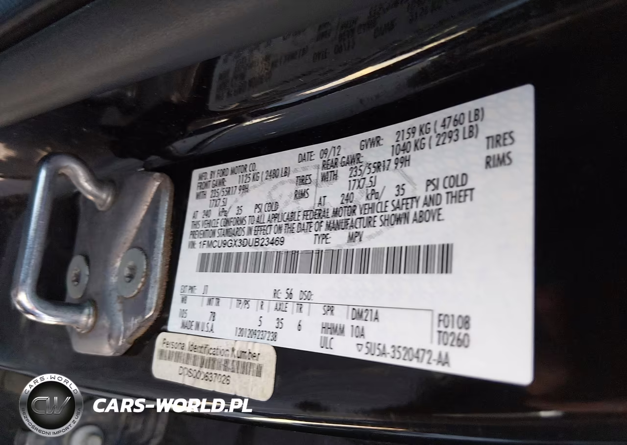 2013 Ford Escape Se VIN:1FMCU9GX3DUB23469 - 9