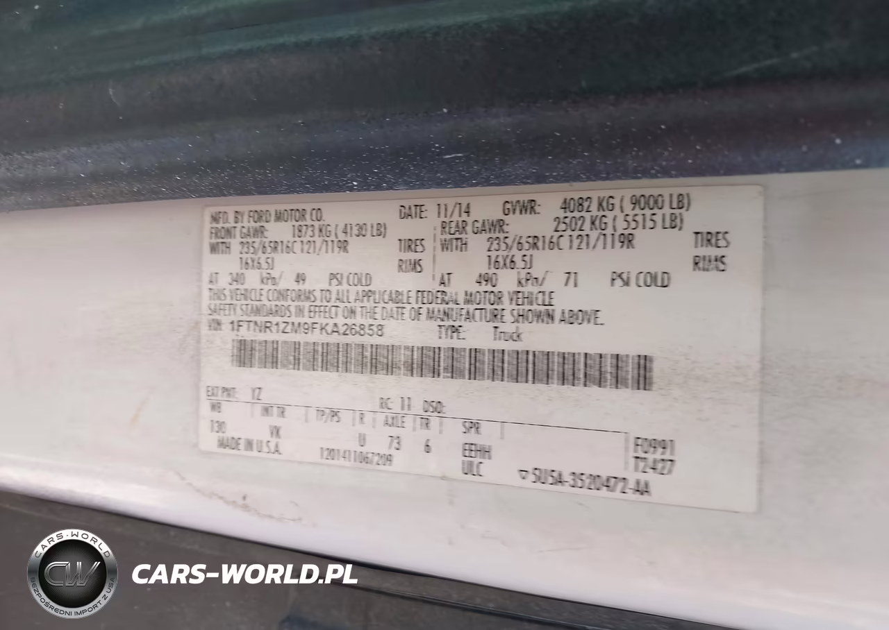 2015 Ford Transit-250 VIN:1FTNR1ZM9FKA26858 - 9