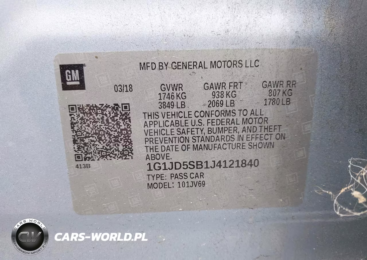 2018 Chevrolet Sonic Lt Auto VIN:1G1JD5SB1J4121840 - 9