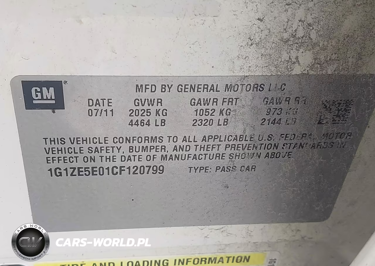 2012 Chevrolet Malibu 1Lz VIN:1G1ZE5E01CF120799 - 9
