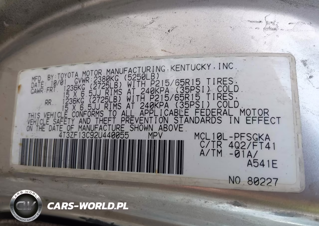2002 Toyota Sienna Le VIN:4T3ZF13C92U440055 - 9