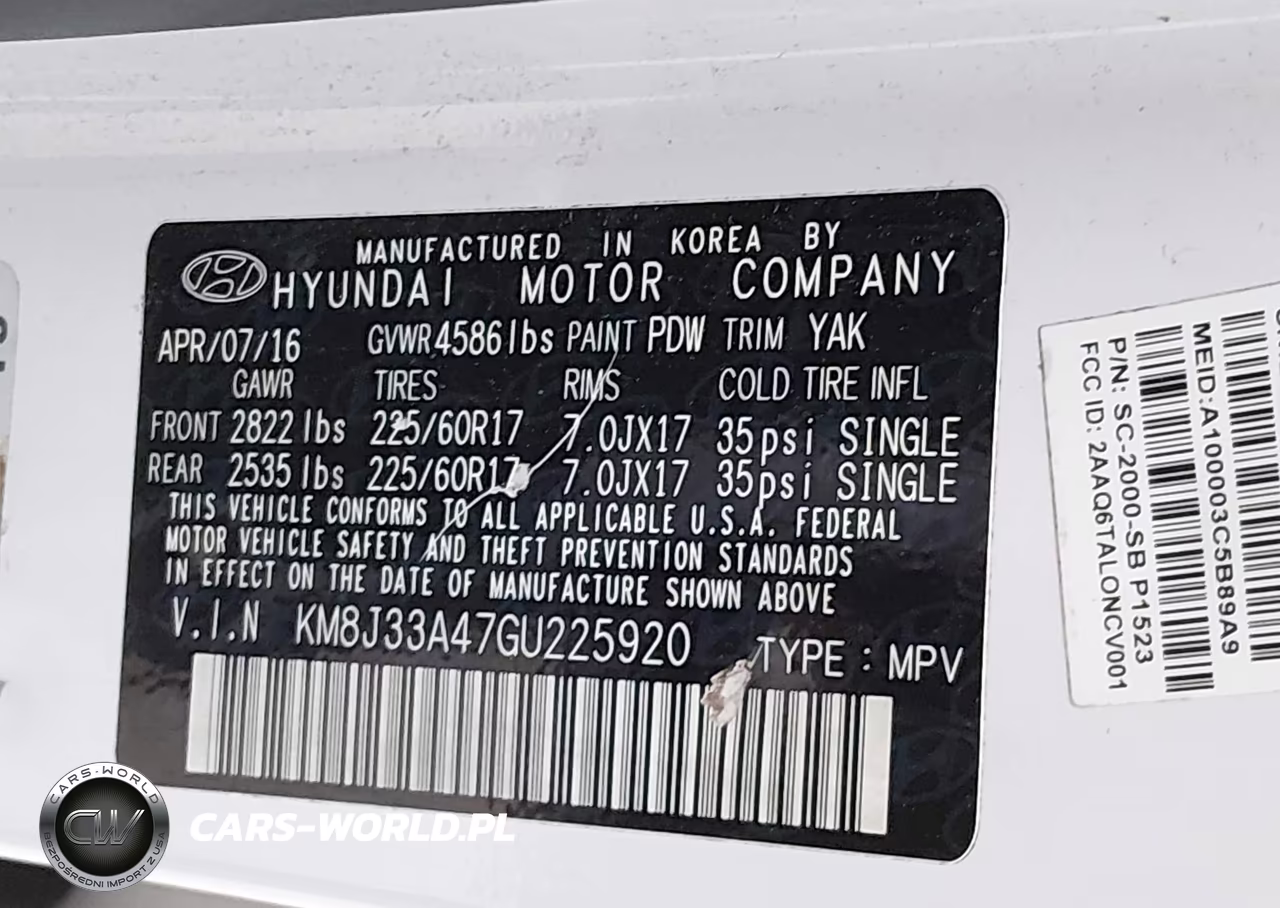 2016 Hyundai Tucson Se VIN:KM8J33A47GU225920 - 9