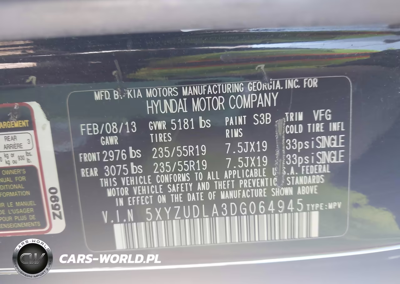 2013 Hyundai Santa Fe Sport 2.0T VIN:5XYZUDLA3DG064945 - 9