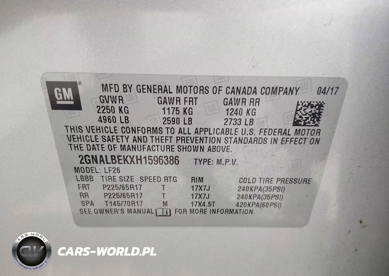 2017 Chevrolet Equinox Ls VIN:2GNALBEKXH1596386 - 9